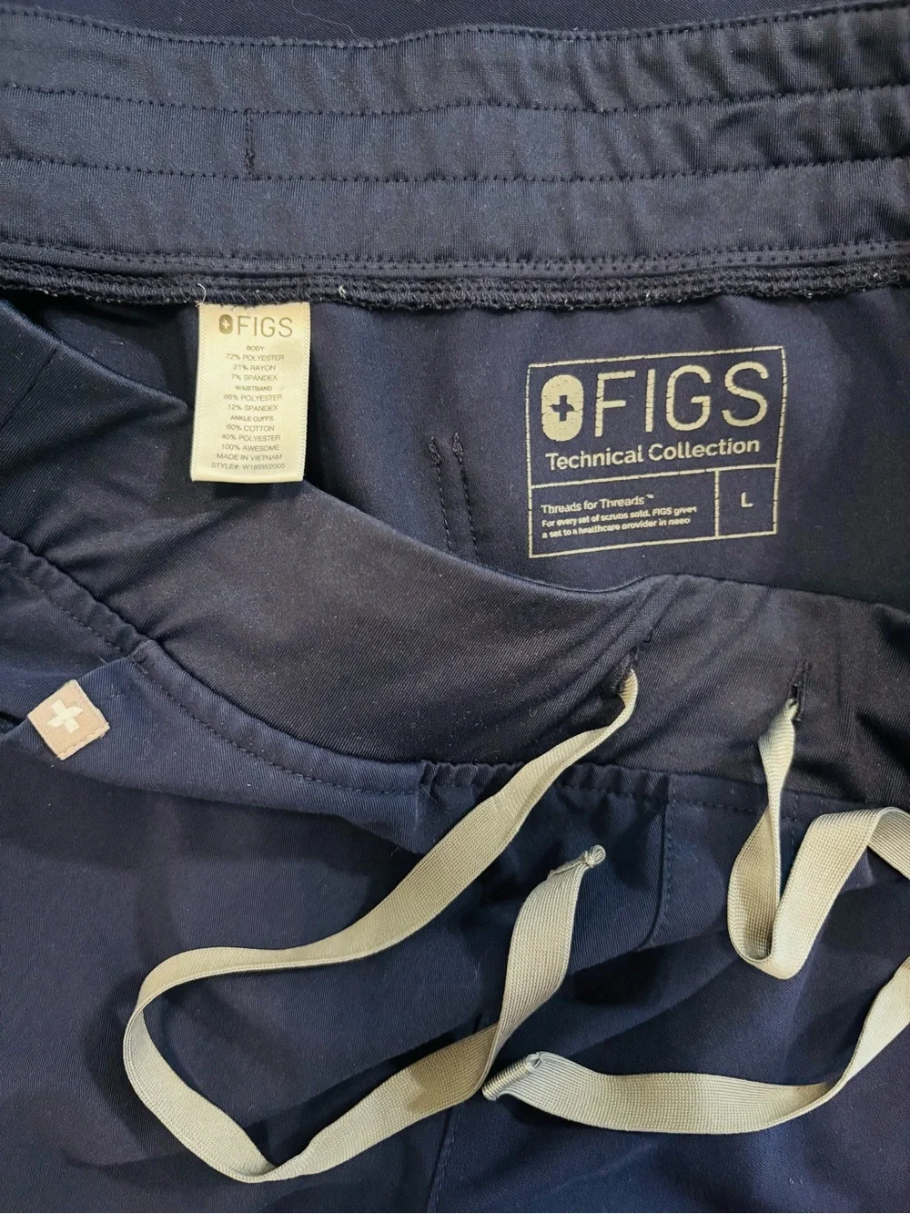FIGS Tansen Jogger Scrub Pants Men’s Large Navy Technical Collection